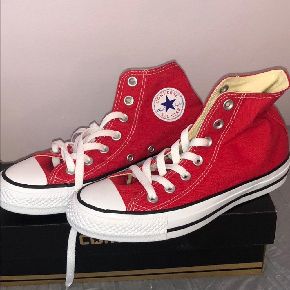 Red High Top Converse
